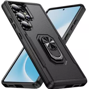 Accurate Cutouts Bracket Funda Case for Samsung Galaxy S24 Ultra Plus FE 5G Phone Bag for Galaxy S24 FE чёрный