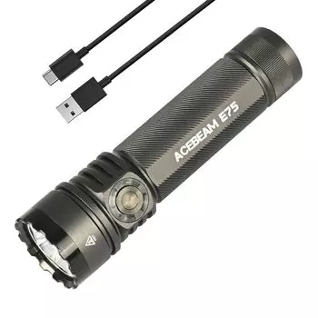 ACEBEAM E75 Высокая цветопередача Дневной свет 5000K LED 3000 Высокая Удобная работа IP68 Горный поиск и аварийное отключение электроэнергии Фонарик для использования в чрезвычайных ситуациях,