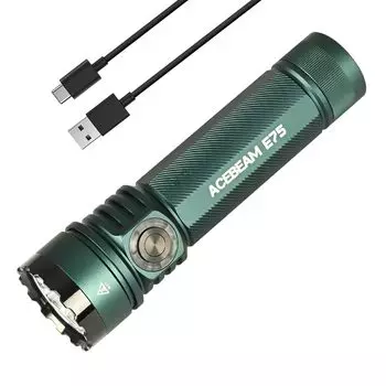 ACEBEAM E75 Высокая цветопередача Дневной свет 5000K LED 3000 Высокая Удобная работа IP68 Горный поиск и аварийное отключение электроэнергии Фонарик для использования в чрезвычайных ситуациях,