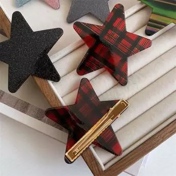 Ацетат уксусная кислота звезда шпилька боковой зажим пятиконечная звезда заколка для волос персонализированная девушка style 3