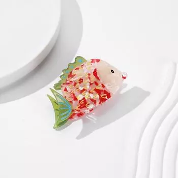 Ацетат уксусной кислоты, волосы животных, коготь рыбы, большая заколка в виде акулы, заколка для волос морского существа, женщина