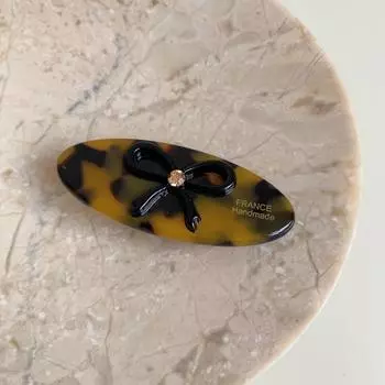 Acetate Hair Clips Bow Oval Geometric Barrettes Side Pins Hairpin Sweet Cute Women Hair Accessories