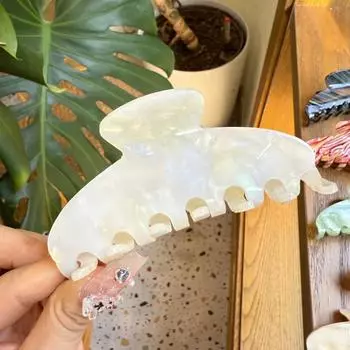 Ацетатная заколка-краб для волос 10,5 см Минималистичный геометрический узор Держатель для прически Сладкий крутой стиль Аксессуар для волос для женщин Унисекс