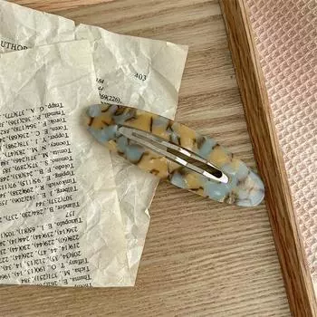 Ацетатные заколки-кнопки для девочек, женские заколки для волос, полые боковые заколки, аксессуары для волос, элегантные геометрические заколки, головной убор Size fits all