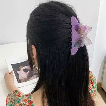 Acetic Acid Acetate Bow Hair Claw Pearl Bowknot Hair Clip Fashion Daily style 4