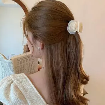 Acetic Acid Rose Hair Claw Cute Hairpin Small Shark Clip Fashion Flower Hair Clip Female style 5