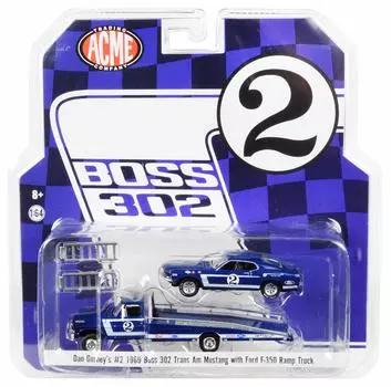 ACME Ford Ramp Truck Trans Am Mustang Gurney 1/64 F-350 и 1969#2 D.