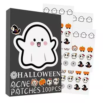 Acne Patches, Halloween Acne Patches, Acne Patch Faces, Cute Stickers Halloween Stickers Hydrocolloid Acne Patch One Size белый