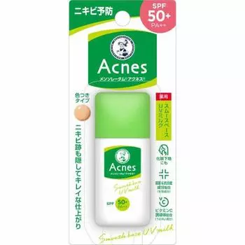 Acnes Mentholatum Acnes Лечебное УФ-оттеночное молочко для профилактики акне SPF50+/PA++ Тип цвета кожи 30 г