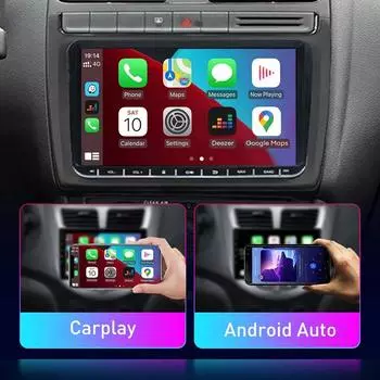 Acodo 2 Din Android 11 автомобильное радио 9 GPS с Carplay для VW/Volkswagen Passat Golf MK5 MK6 Jetta EOS POLO Touran Seat Sharan