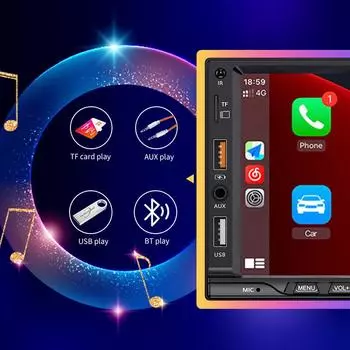 Acodo 7inch HD Touch Screen FM Car Radio For Universal MP5 Player 2Din Mirror Link BlueTooth 5.0 Reverse image USB interface