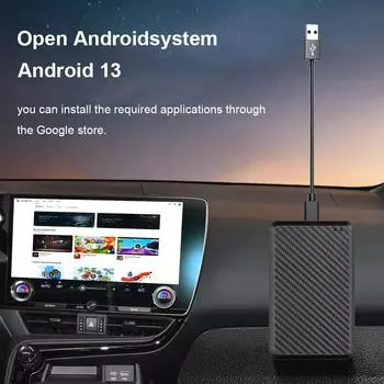 Acodo New Android 13 CarPlay Ai Box Проводной беспроводной мини-донгл 3 в 1 Plug and Play для Youtube Nexflit Wifi Dongle адаптер