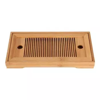 Acogedor Tea Tea Made of Stylish Tea Water Storage 27 14 3cm Tray, Plate, Board, Bamboo, Utensils, Type,
