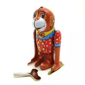 Acrobatic monkey retro clockwork toy One size оранжевый