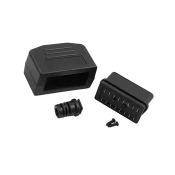 ACROPIX OBD2 Diagnostic Connector 16 Pin Female Adapter Socket with Shell Kit Black 1 pcs