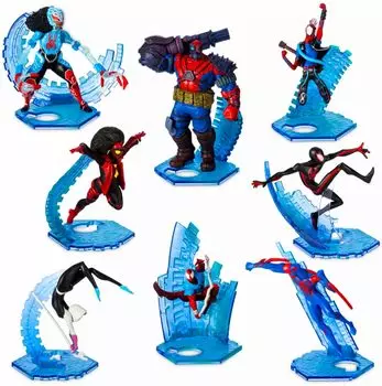 Across the Deluxe PVC Figure Set Morales 2099 Scarlet Spider Джессика Дрю Киборг Фильм Аниме Майлз Человек-паук Spider-Verse (Майлз и Гвен-Паук и