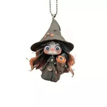 Acrylic Adorable Cartoon Mushroom Car Hanging Ornament For Trendy Car Decor