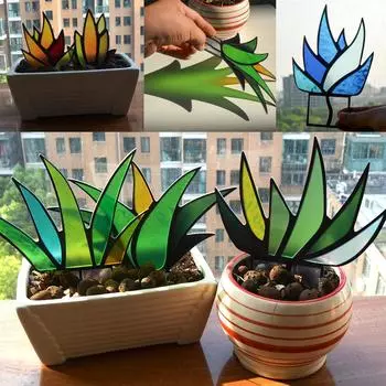 Acrylic Agave Suncatcher Handmade Crafts Potted Plant Decorations Garden Yard Decor Style 9