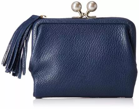 Acrylic ball bifold wallet wallet ladies genuine leather NV [Perke] 08-06-03160