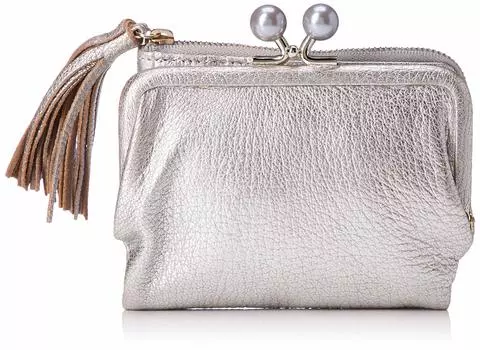 Acrylic ball bifold wallet wallet ladies genuine leather SV [Perke] 08-06-03160