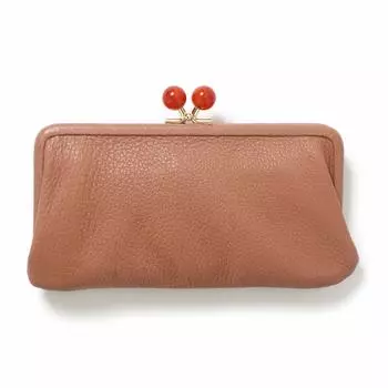 Acrylic ball clasp long wallet wallet ladies genuine leather PIBR [Perke] 08-06-03161