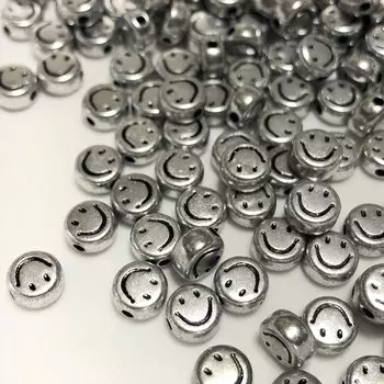 Acrylic Beads 7mm Approximately 200 Pieces Smile Handmade Handmade Parts Accessory Parts Material Fancy Fairy Tale Resin Enclosed Nail Parts Deco Den