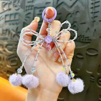 Acrylic Bowknot Mobile Phone Chain Anti Lost Sweet Girls Phone Strap Female Lady Girl