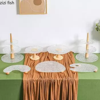 Acrylic Cake Stand Dessert Table Display Tray Afternoon Refreshment Rack Decorative Display Rack Bread Plate Fruit Plates Tray