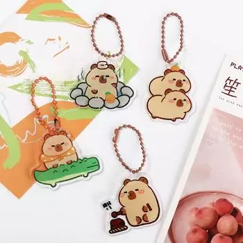 Acrylic Capybara Keychain Creative Capibara Pendant Kawaii Capybara Bag Hanging Bag Hanging A