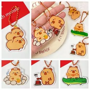 Acrylic Capybara Keychain Kapibara Capibara Pendant Kawaii Capybara Bag Hanging Kids B