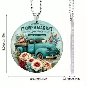 Acrylic Car Durable Pendant Charming Cartoon Design For Car Interior Decor