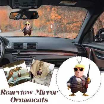 Acrylic Car Pendant Auto 2D Acrylic Spoof Pendant Rear View Accessories With Chain Rope For Door Handle Keychains Window E4T1