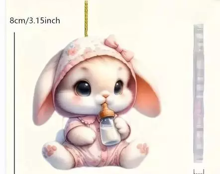 Acrylic Car Stylish Pendant Cute Cartoon Design Unique Home Decoration Accessory Versatile