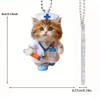 Acrylic Cartoon Colorful Cat Charm For Eyecatching Car Decoration Gifts And 1