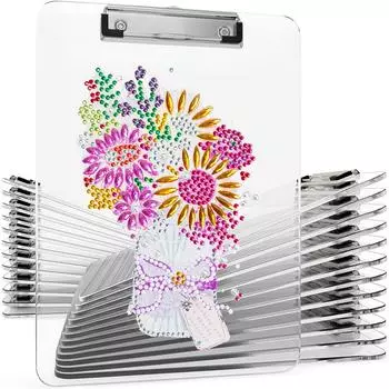 Acrylic Cartoon DIY Diamond Painting Clipboard Rhinestone Mosiac Writing Pad XZB03