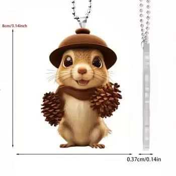 Acrylic Cartoon Fun Car Hanging Charm For Creative Backpack Accessories And Holiday Tree Decor