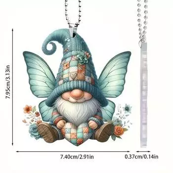 Acrylic Cartoon Playful Car Pendant Christmas Tree For Decorative Accessories Auto