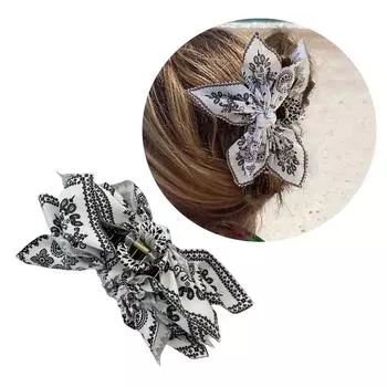 Акриловая заколка-краб для волос в форме сердца с цветком кешью, стильная заколка для головы, модные заколки, милая заколка для волос, заколка-краб, украшение для волос 1