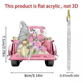 Acrylic Chic Car Accessory Featuring Vibrant Floral Truck Design Ideal For Stylish Home And Decor Auto