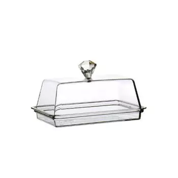 Acrylic Clear Butter Dish Transparent Butter Keeper Tray Butter Dish Container Household S
