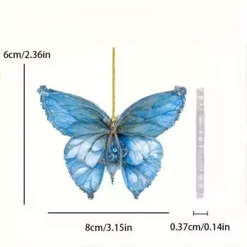 Acrylic Cute Butterfly Hanging Ornament For Car Rearview Mirror And Keychain Backpack