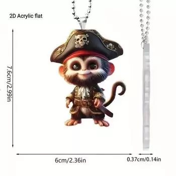 Acrylic Cute Vehicle Hanging Charm For Festive Car Decoration And Playful Aesthetic Interior