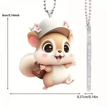 Acrylic Delightful 2d Love Bear Keychain And Car Ornament For Fashionable Bag Accessories
