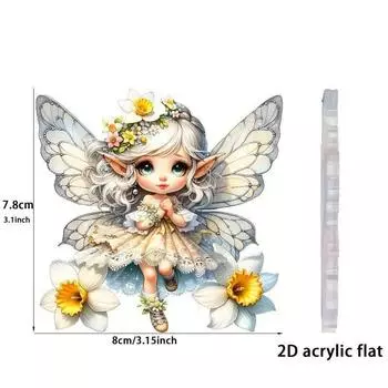 Acrylic Delightful Green Fairy Car Pendant Cartoon Style Adorable Interior Accessory Decor