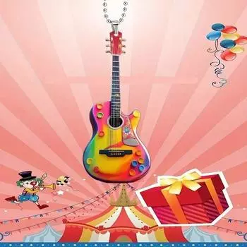 Acrylic Delightful Miniature Christmas Guitar Car Rearview Mirror Ornament For Cheer Festive