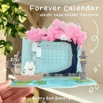 Acrylic Dry Erase Calendar Board with Stand Desktop Standing No Flip DIY B