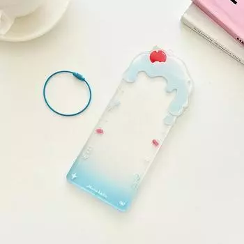 Acrylic Ice Cream Photocard Holder Cartoon Photo Booth Album For 2X6 Inch Photo Strips Wedding Album Bookmark Sleeve