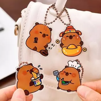 Acrylic Kapibara Bag Hanging Creative Capibara Pendant Kawaii Capybara Keychain Bag Hanging Style A