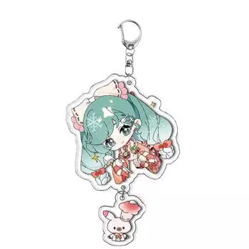 Acrylic Keychain Kawaii Anime Keyring Pendant Backpack Ornaments Cute Princess Key Holder Gifts