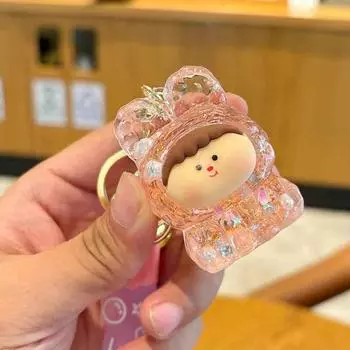 Acrylic Lilith Cute Into The Oil Creative Quicksand Ornament Bottle Glow-In-The-Dark Explosive Flash Toys Decoration розовый